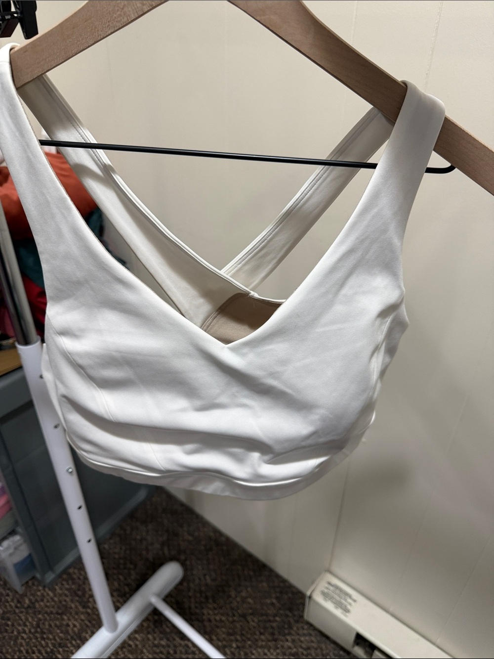 lululemon athletica White Cross-Back Sports Bra
